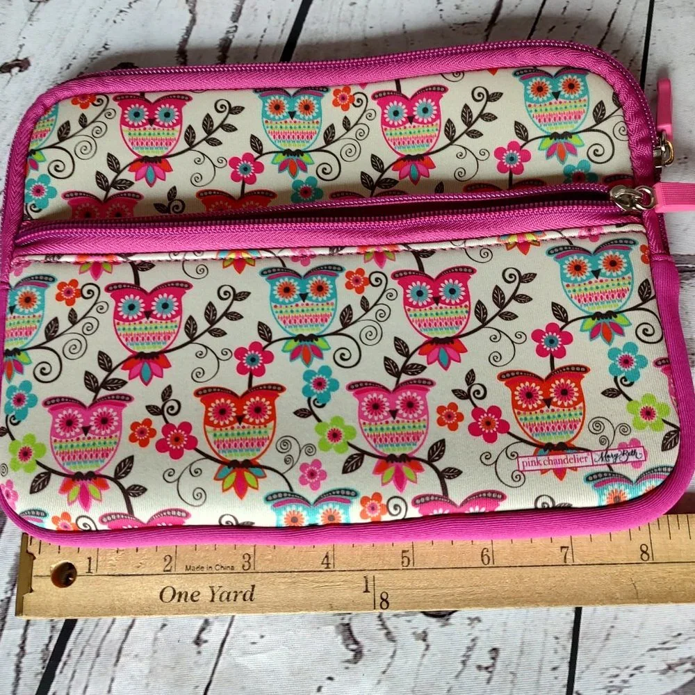 Owl Padded Zipper Tablet Case Pink